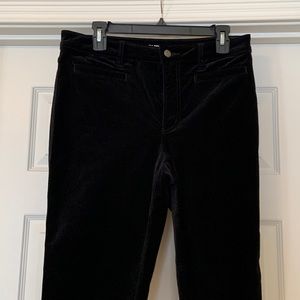 Perfect pair Lands’ End Black velvet jeans.